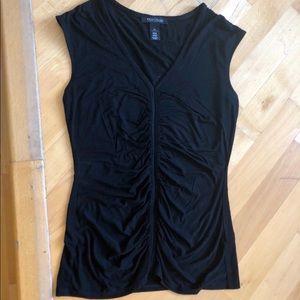 Black Front Ruched WHBM Tank